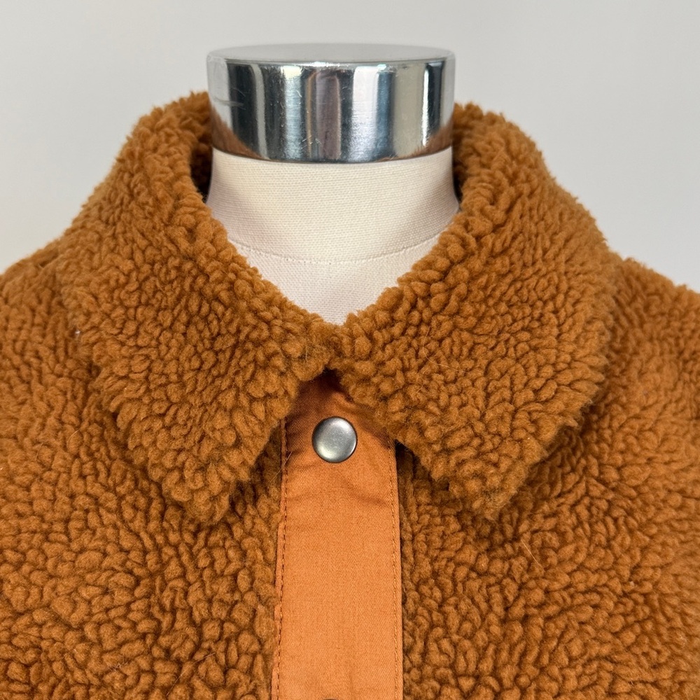 Madewell size M brown faux fur bomber jacket - Picture 5 of 10